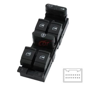 Mcar Dörtlü 9 Pin Sol Golf Iv Bora Passat Toledo Leon Cam Açma Düğmesi