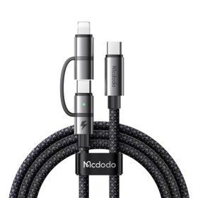 Mcdodo CA-0450 Siyah Lightning PD 36W Type-C 100W Destekli 2'si Bir Arada Şarj Kablosu