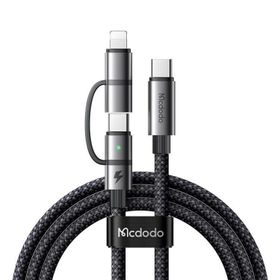Mcdodo CA-0450 Siyah Lightning PD 36W Type-C 100W Destekli 2'si Bir Arada Şarj Kablosu