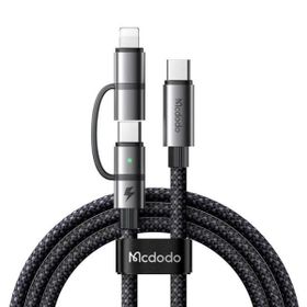 Mcdodo CA-0450 Siyah Lightning PD 36W Type-C 100W Destekli 2'si Bir Arada Şarj Kablosu