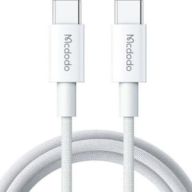 Mcdodo CA-2770 60 W USB-C to USB-C Beyaz 1.2 m Şarj ve Data Kablosu