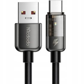 Mcdodo CA-3150 Type-C 100 W LED Işıklı Power Off 1.2 m Siyah Süper Hızlı Data Şarj Kablosu