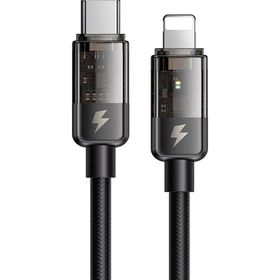 Mcdodo CA-3160 Siyah 36W 1.2 mt Type-C to Lightning Led Göstergeli Şarj ve Data Kablosu