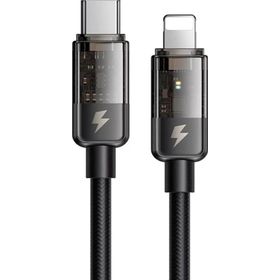 Mcdodo CA-3160 Siyah 36W 1.2 mt Type-C to Lightning Led Göstergeli Şarj ve Data Kablosu