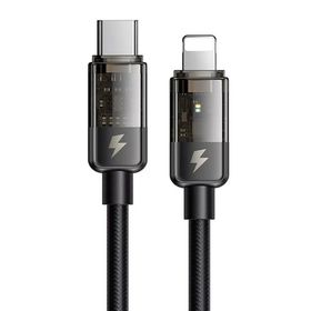 Mcdodo CA-3160 Siyah 36W 1.2 mt Type-C to Lightning Led Göstergeli Şarj ve Data Kablosu