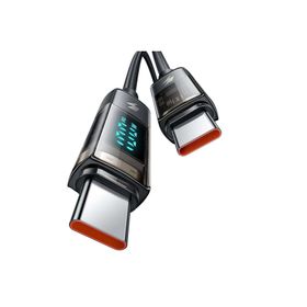 Mcdodo CA-3610 Siyah 100W 1.2 mt Type-C to Type-C Dijital Ekranlı Power Off Hızlı Şarj ve Data Kablosu