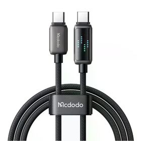 Mcdodo CA-4250 Siyah 1.2 mt 100W Type-C to Type-C Göstergeli Hızlı Şarj ve Data Kablosu