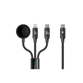 Mcdodo CA-4940 100W 3in1 Type-C Lightning ve Apple Watch Çoklu Şarj Kablosu