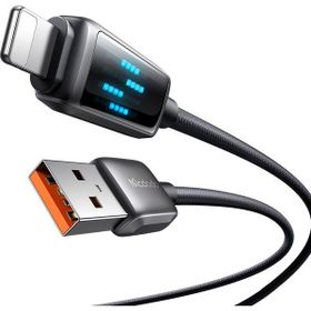 Mcdodo CA-5250 Siyah USB to Lightning 1.2 mt Göstergeli Hızlı Şarj ve Data Kablosu