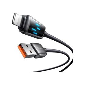 Mcdodo CA-5250 Siyah USB to Lightning 1.2 mt Göstergeli Hızlı Şarj ve Data Kablosu