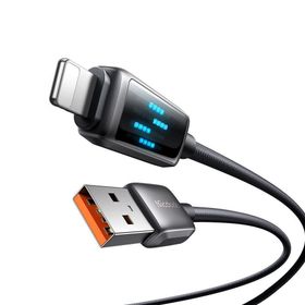 Mcdodo CA-5250 Siyah USB to Lightning 1.2 mt Göstergeli Hızlı Şarj ve Data Kablosu