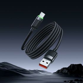 Mcdodo CA-5650 1.2 mt USB-A to USB-C 6A Siyah Sarılabilir Manyetik Kablo