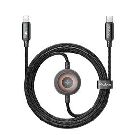 Mcdodo CA-5680 Siyah 36W 1 Lightning ve 1 Watch Kablosuz Şarj Kablosu
