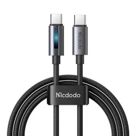 Mcdodo CA-5740 Siyah 1.2 mt PD 100W Type-C To Type-C Işıklı Hızlı Şarj ve Data Kablosu