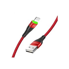 Mcdodo CA-6351 1.2 Metre iPhone LED Aydınlatmalı 2A Lightning Kırmızı Şarj Kablosu