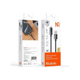 Mcdodo CA-6490 1.2 m 3 A Siyah Yatay LED Ekranlı Kablo