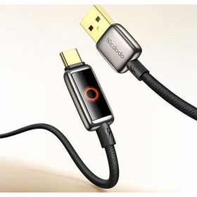 Mcdodo CA-6650 USB-A to USB-C Işık Göstergeli Premium Siyah Kablo