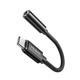 Mcdodo CA-7560 Siyah Type-C to Aux Jak 3.5 mm Dönüştürücü
