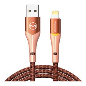 Mcdodo CA-7842 Led Işıklı Lightning iPhone Uyumlu 2A 1.2 mt Turuncu Hızlı Data Şarj Kablosu