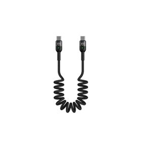 Mcdodo CA-7860 60W Spiral 1.8 mt Type-C to Type-C Siyah Şarj Kablosu