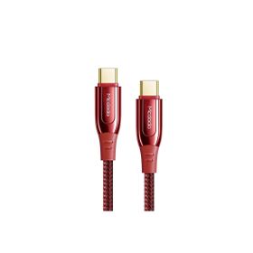 Mcdodo CA-8121 100W Type-C To Type-C Pd 5A 1.2 mt Kırmızı Hızlı Data Şarj Kablosu