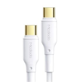 Mcdodo CA-8350 Beyaz 100W 5A 1.2 mt Type-C To Type-C Süper Hızlı Şarj ve Data Kablosu