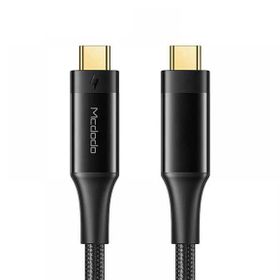 Mcdodo CA-8760 Siyah 0.8 mt Thunderbolt 3 Intel 100W Type-C To Type-C Şarj ve Yüksek Hızlı Veri Aktarım Kablosu
