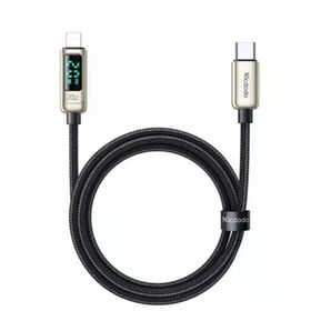 Mcdodo CA-8811 Gümüş 20W 1.2 mt Digital Göstergeli Type-C To Lightning Şarj ve PD Data Kablosu