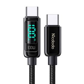 Mcdodo CA-8820 Typr-c To Type-c 100W PD 1.2 m Siyah 5A PD Dijital Ekranlı Data Şarj Kablosu