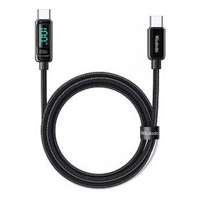Mcdodo CA-8820 Typr-c To Type-c 100W PD 1.2 m Siyah 5A PD Dijital Ekranlı Data Şarj Kablosu