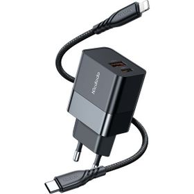 Mcdodo CH-1952 20W Şarj Adaptörü + 1.2 m Siyah Type-C to Lightining Kablo