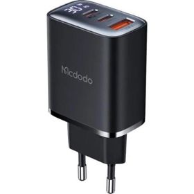 Mcdodo CH-2180 30W Siyah 2 Type-C 1 USB-A Girişli Digital Göstergeli Hızlı Şarj Aleti