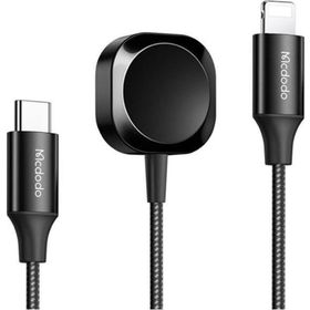 Mcdodo CH-2980 15W 1.5 mt Siyah 2in 1 Manyetik Apple Watch Type-C to Lightning Kablosuz Şarj Cihazı