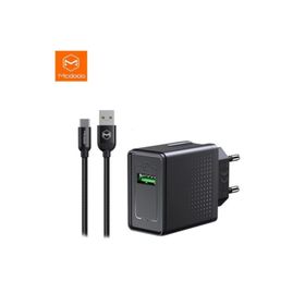 Mcdodo CH-5800 Vooc 22.5W 5.0A 1.2mt Siyah Şarj Cihazı + Type C Kablo