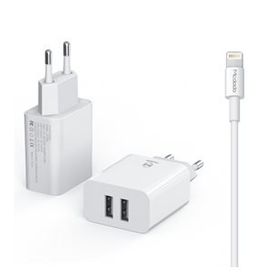 Mcdodo CH-662 iPhone 1 m 2.4A Beyaz Usb Şarj Adaptör Set