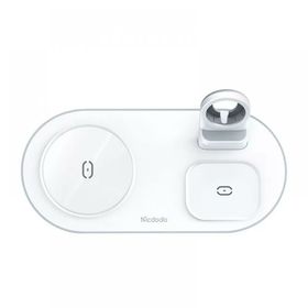 Mcdodo CH-7062 15W Beyaz 3in1 Çoklu Magsafe TWS Kulaklık Watch Saat ve Telefon Şarj Ünitesi
