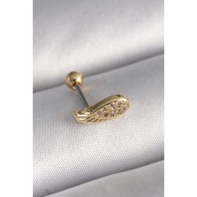 MCM Group 316L Çelik Gold Renk Zirkon Taşlı Kanat Tragus Piercing