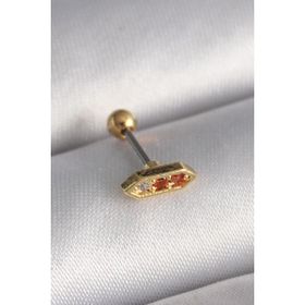 MCM Group 316L Çelik Gold Turuncu Zirkon Taşlı Tragus Piercing