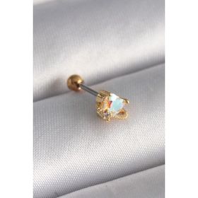 MCM Group 316L Çelik Gold Zirkon Taşlı Kalp Tragus Piercing