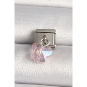 MCM Group 316L Çelik Gümüş Renk Pembe Zirkon Taşlı Kelebek Nomination Charm
