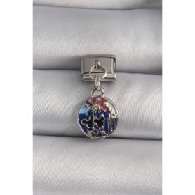 MCM Group 316L Çelik Gümüş Renk Sallantı Dünya Nomination Charm