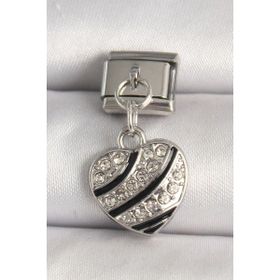 MCM Group 316L Çelik Gümüş Renk Zirkon Taşlı Kalp Nomination Charm