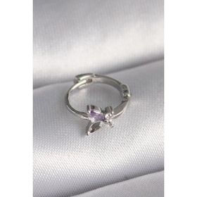 MCM Group 316L Çelik Gümüş Renk Zirkon Taşlı Kelebek Tragus Piercing
