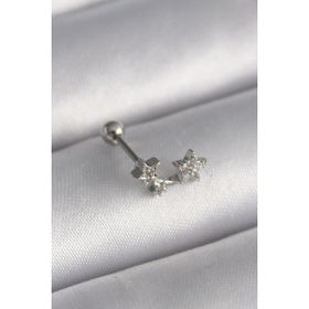 MCM Group 316L Çelik Gümüş Renk Zirkon Taşlı Yıldız Tragus Piercing