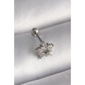 MCM Group 316L Çelik Gümüş Renk Zirkon Taşlı Yıldız Tragus Piercing
