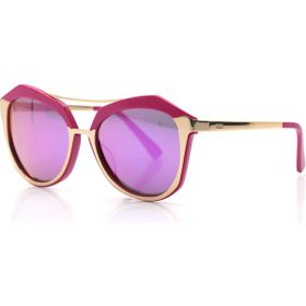 MCM Marka MCM 645S 726 Bayan,IRREGULAR,KEMİK-METAL,PEMBE Çerçeve ORGANİK,MOR Cam 58 Ekartman Güneş Gözlüğü