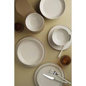 Mcreative Fit-C 12 Parça 4 Kişilik Stackable Krem Yemek Takımı