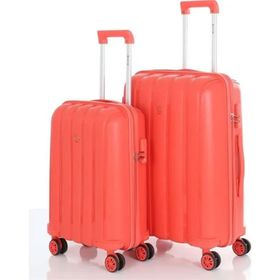 Mcs V305 Mercan Orta-Kabin 2'li Polipropilen Valiz Seti
