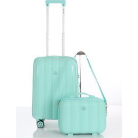 Mcs V305 Mint Kabin-Makyaj 2'li Polipropilen Valiz Seti
