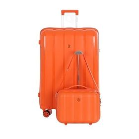 Mcs V305 Orange Büyük-Makyaj 2'li Polipropilen Valiz Seti